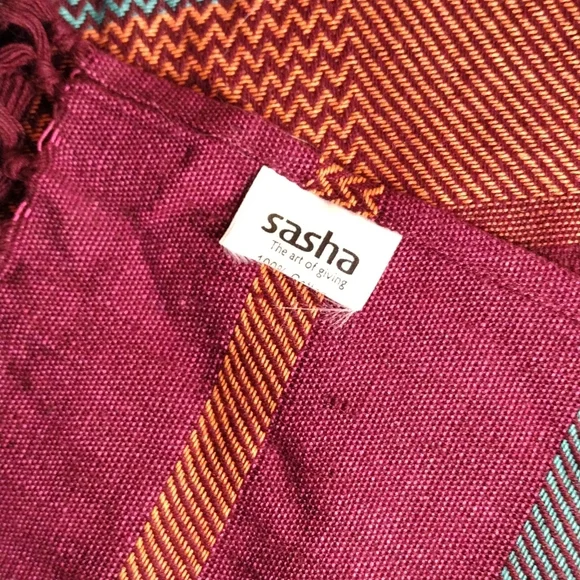 Scarf multi color 100% cotton. 68"x32" - Picture 3 of 3